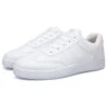 White Lace-Up Casual Shoes For Men