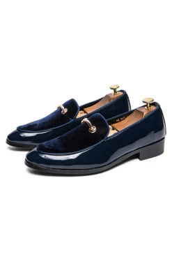Black Leather Casual Men Shoes -Zapaka Sales Store CGGXH0167 20Blue 20 3