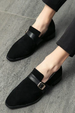 Black Slip-On Monk Men's Shoes -Zapaka Sales Store CGGXH0168 20Black 3