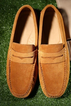 Brown Suede Party Men Shoes -Zapaka Sales Store CGGXH0173 20Brown 2
