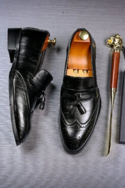 Black Slip-On Fringe Men's Party Shoes -Zapaka Sales Store CGGXH0190 20Black 2