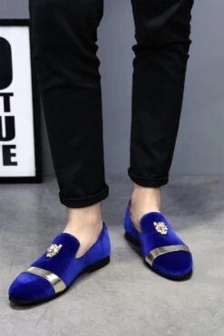 Black Men's Wedding Party Shoes -Zapaka Sales Store CGGXH0192 20Blue 1