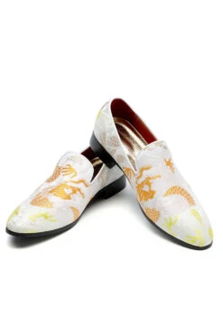 Pink Jacquard Slip-On Men's Shoes -Zapaka Sales Store CGGXH0197 20Yellow 3