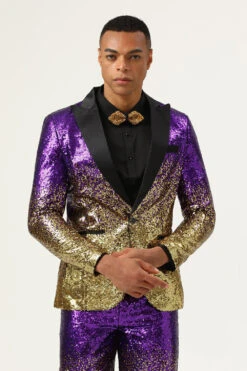 Men's 2 Piece Ombre Sequins Purple Slim Fit Notched Lapel Prom Suits -Zapaka Sales Store CGGXH0231 Purple 4 738cdec9 1e1a 4e08 b054 c90202d2eebb