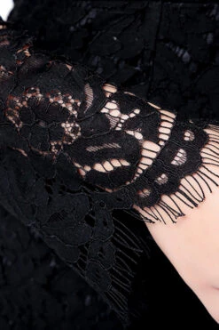 Plus Size Long Sleeves Wedding Guest Dress -Zapaka Sales Store CGGXH0370 Black 5