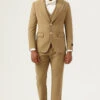 3 Piece Brown Single Breasted Peak Lapel Men's Prom Suits