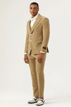 3 Piece Brown Single Breasted Peak Lapel Men's Prom Suits -Zapaka Sales Store CGGXH0723 Brown 3 ad666705 9127 40d9 8fae 299a452963bf
