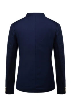 Navy Stand Collar Single Breasted Men's Blazer -Zapaka Sales Store CGGXH0771 Navy 2