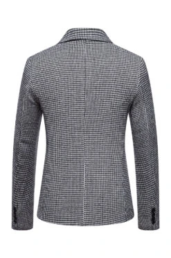 Khaki Plaid One Button Men's Blazer -Zapaka Sales Store CGGXH0772 Light Grey 2