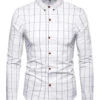 Plus Size Business Slim Square Neck Men's Shirt