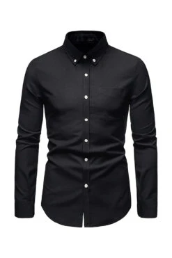 Color Block Plus Size Men's Shirt -Zapaka Sales Store CGGXH0859 Black 1