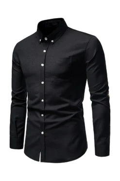 Color Block Plus Size Men's Shirt -Zapaka Sales Store CGGXH0859 Black 3