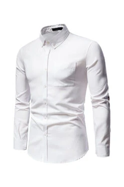 Color Block Plus Size Men's Shirt -Zapaka Sales Store CGGXH0859 White 3