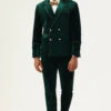 Dark Green Velvet 2 Piece Men's Prom Suits