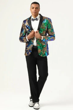 Sparkly Dark Green Sequins Men's Prom Blazer -Zapaka Sales Store CGGXH0901 20Dark 20Green 20 1