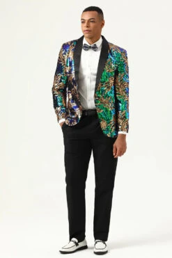 Sparkly Dark Green Sequins Men's Prom Blazer -Zapaka Sales Store CGGXH0901 20Dark 20Green 20 3