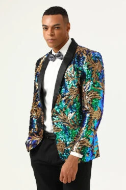 Sparkly Dark Green Sequins Men's Prom Blazer -Zapaka Sales Store CGGXH0901 20Dark 20Green 20 5