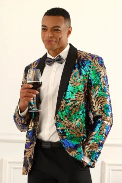 Sparkly Dark Green Sequins Men's Prom Blazer -Zapaka Sales Store CGGXH0901 20Dark 20Green 20 6