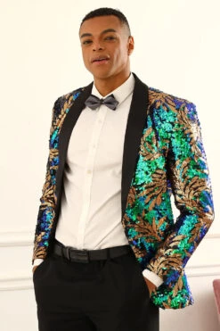 Sparkly Dark Green Sequins Men's Prom Blazer -Zapaka Sales Store CGGXH0901 20Dark 20Green 20 7
