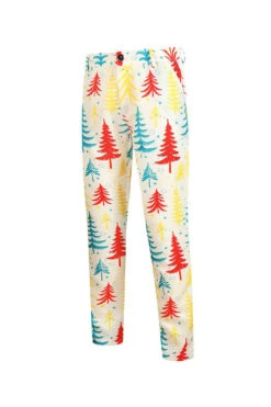 White Christmas Tree Printed 3 Piece Men's Suits -Zapaka Sales Store CGGXH0908 White 7