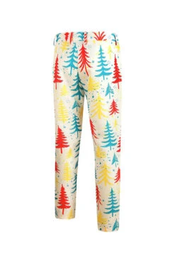 White Christmas Tree Printed 3 Piece Men's Suits -Zapaka Sales Store CGGXH0908 White 8