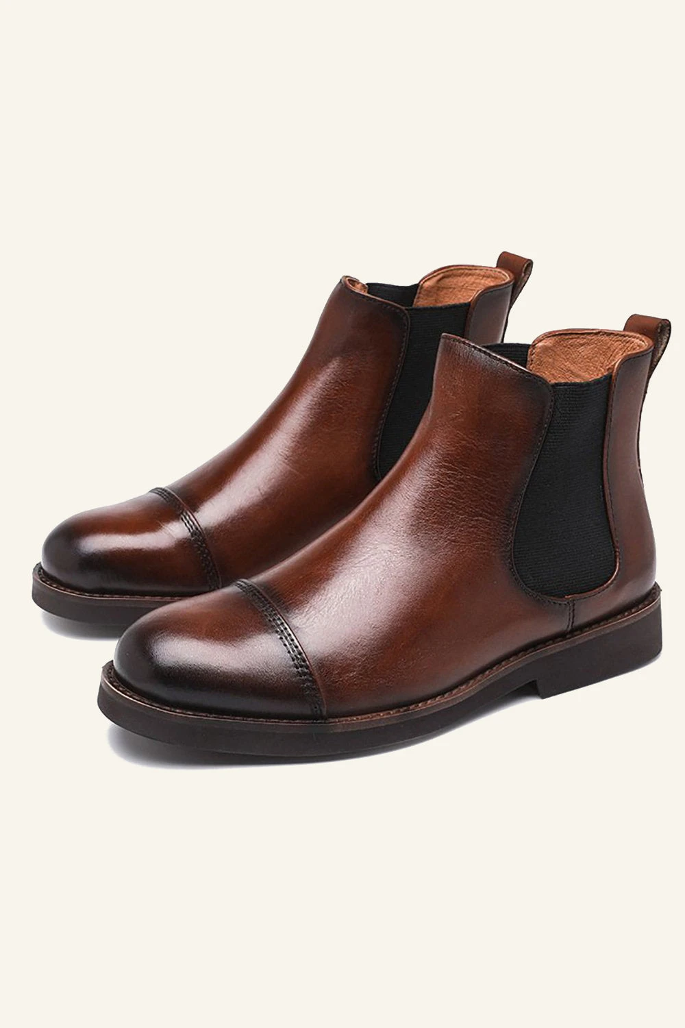 British Middle Top Men's Chelsea Leather Boots 1 British Middle Top Men's Chelsea Leather Boots