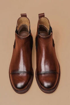 British Middle Top Men's Chelsea Leather Boots 7 British Middle Top Men's Chelsea Leather Boots -Zapaka Sales Store CGGXH0921 20Brown 20 3