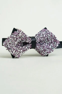 Black Rhinestones Adjustable Party Bow Ties -Zapaka Sales Store CGLHN23605 Pink 3