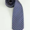 Navy Printed Jacquard Satin Formal Tie