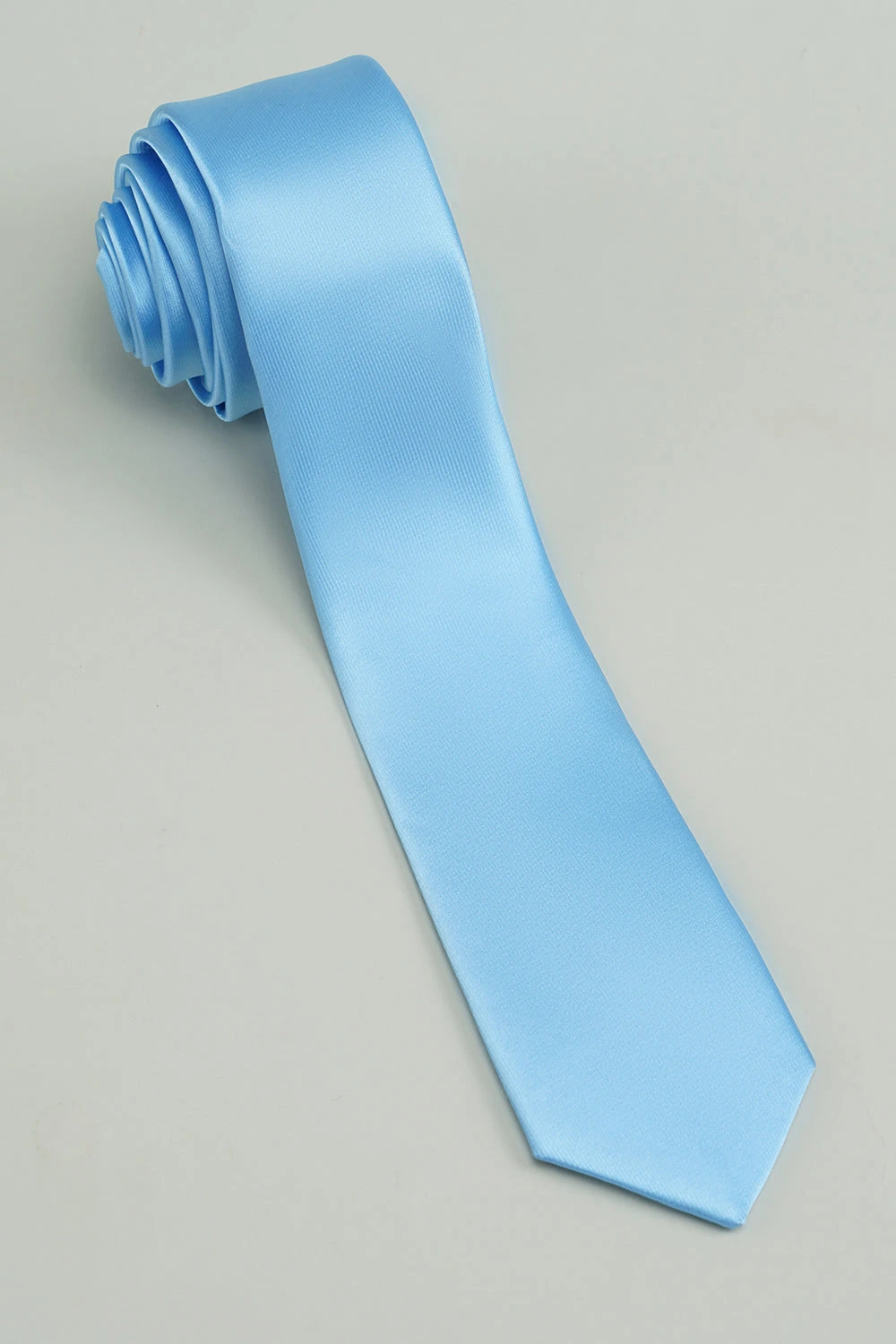 Blue Solid Formal Tie For Men 2 Blue Solid Formal Tie For Men - Image 2