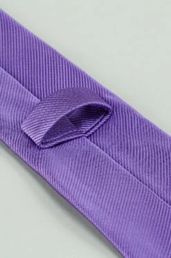 Black Solid Satin Party Tie -Zapaka Sales Store CGLHN23625 Purple 3
