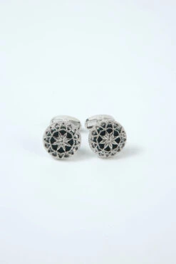Black Sparkly Tuxedo Shirts Cufflinks For Men