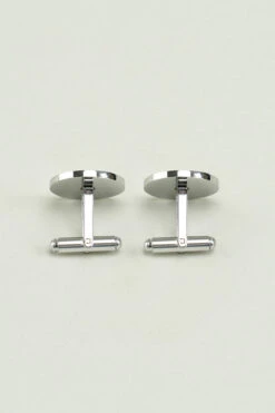 Black Simple Tuxedo Shirts Cufflinks -Zapaka Sales Store CGLHN23635 Silver 4
