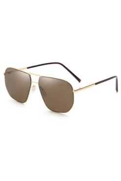 Metal Double Bridge Men's Outdoor Fashion Sunglasses -Zapaka Sales Store CGLLY30226 20Brown 20 1