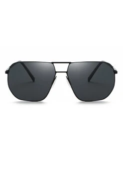 Metal Double Bridge Men's Outdoor Fashion Sunglasses -Zapaka Sales Store CGLLY30226 Black 5