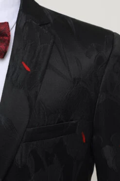 Notched Lapel Single Breasted Black Blazer -Zapaka Sales Store CGMPHL0005 2