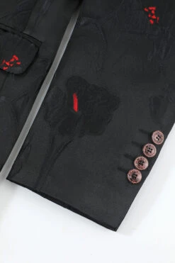 Notched Lapel Single Breasted Black Blazer -Zapaka Sales Store CGMPHL0005 5