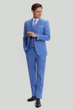 Men's 3-piece Two Button Sky Blue Tuxedo -Zapaka Sales Store CGMPHL0017 2