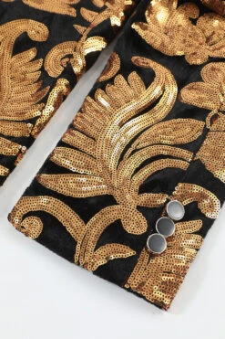 Men's Blazer Slim Fit Solid One Button Business Gold Suit Jacket -Zapaka Sales Store CGMPHL0035 5