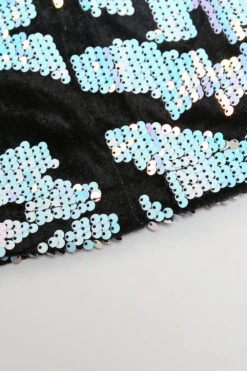 Black Sequins Mens Two-Piece Suit Shawl Lapel One Button Tuxedo -Zapaka Sales Store CGMPHL0051BlackWhite 6 71d1e851 f604 4155 abab b5d3a995aa61