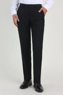 Black Straight Leg Suit Pants For Wedding