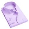 Men's Purple Wrinkle-Free Solid Long Sleeves Dress Shirt