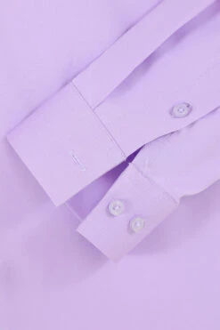 Men's Purple Wrinkle-Free Solid Long Sleeves Dress Shirt -Zapaka Sales Store CGMPHL0068 Purple 4