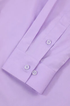 Men's Purple Wrinkle-Free Solid Long Sleeves Dress Shirt -Zapaka Sales Store CGMPHL0068 Purple 8