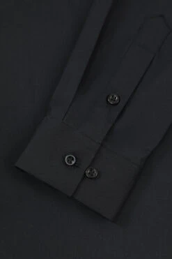 Men's Black Solid Long Sleeves Suit Shirt -Zapaka Sales Store CGMPHL0069 Black 6