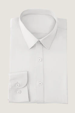 White Solid Long Sleeves Men's Suit Shirt -Zapaka Sales Store CGMPHL0098 White