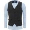 Black Single Breasted Shawl Lapel Men's Suit Vest