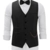 Burgundy Shawl Lapel Single Breasted Men's Suit Vest