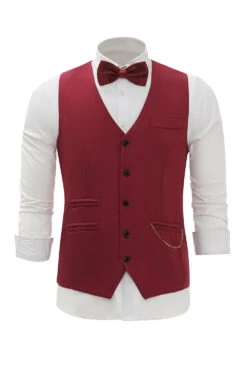 Burgundy Shawl Lapel Single Breasted Men's Suit Vest -Zapaka Sales Store CGMZL011 Burgundy 1 first 69159928 305d 472a 85fe fa5b64dc5889