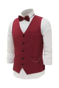 Burgundy Shawl Lapel Single Breasted Men's Suit Vest -Zapaka Sales Store CGMZL011 Burgundy 3 7efdc544 8ae8 4fe4 b270 ad5fda6be25c